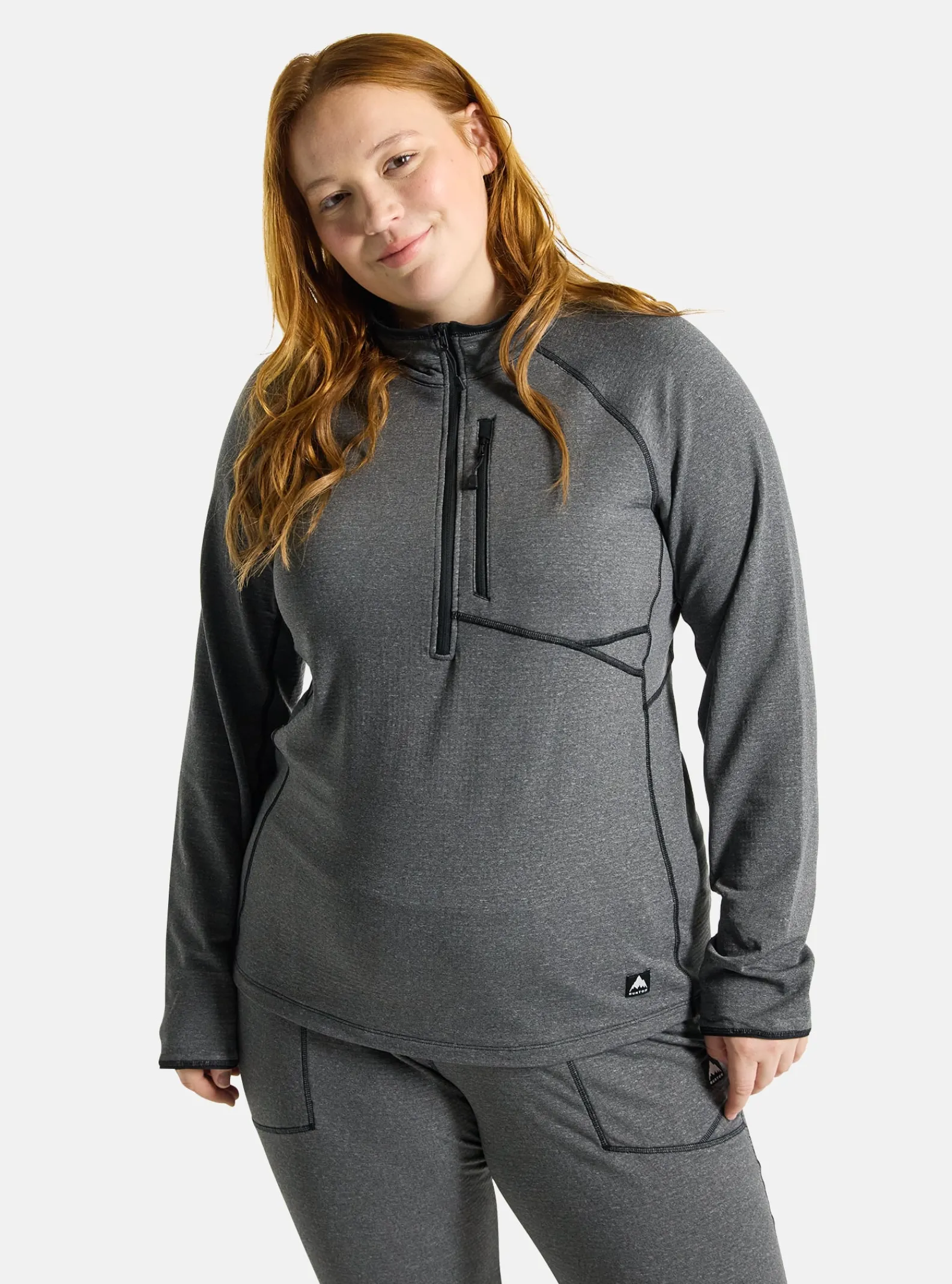 burton__polaire_demizippe_0-1.webp Femme Burton - Polaire Demi-zippée Stockrun Grid Femme
