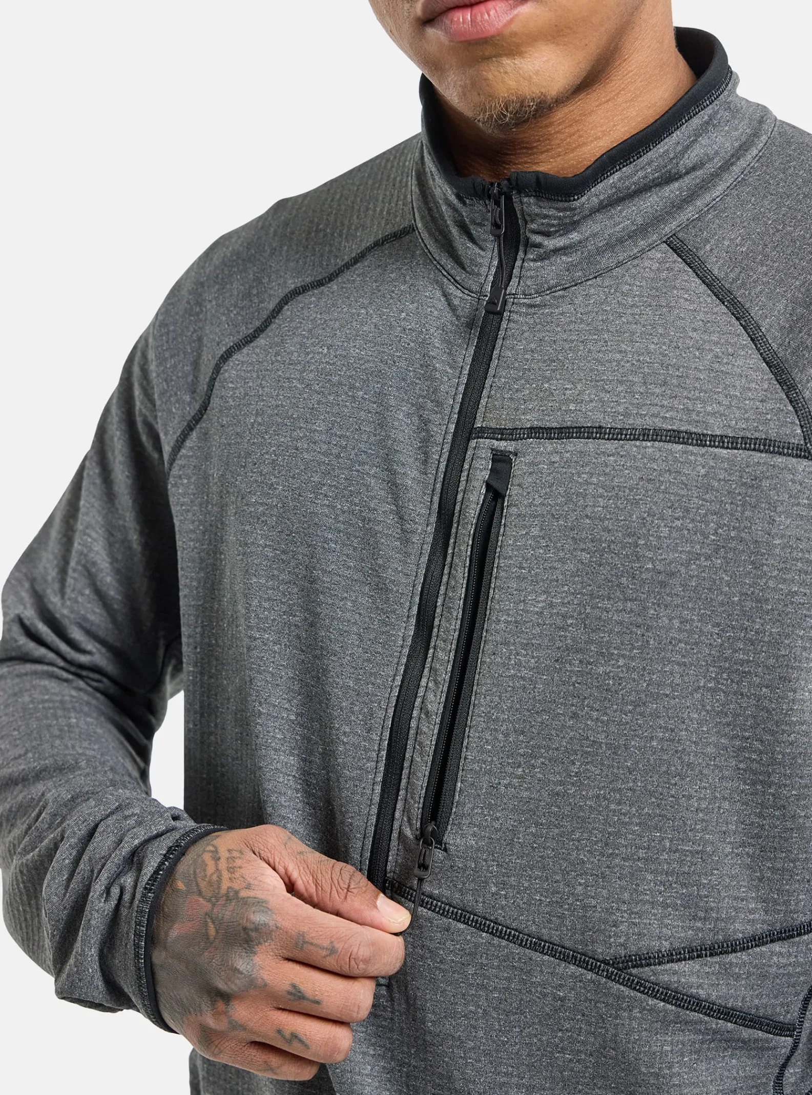burton__polaire_demizippe_2.webp Homme Burton - Polaire Demi-zippée Stockrun Grid Homme
