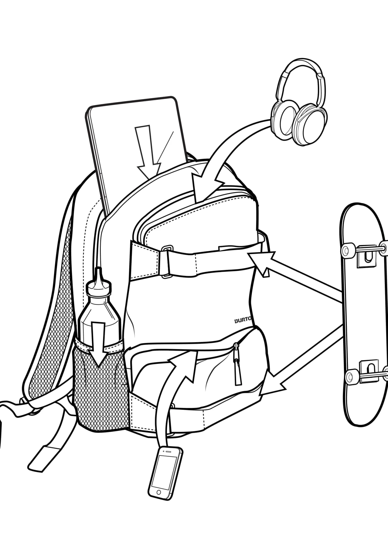 burton__sac__dos_treble_y_1.webp Burton - Sac à Dos Treble Yell 21 L