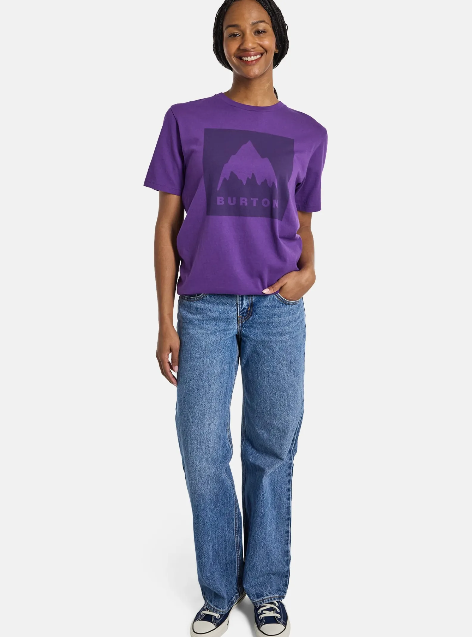 burton__tshirt__manches_c_5-1.webp Femme Burton - T-shirt à Manches Courtes Coupe Classique Mountain High